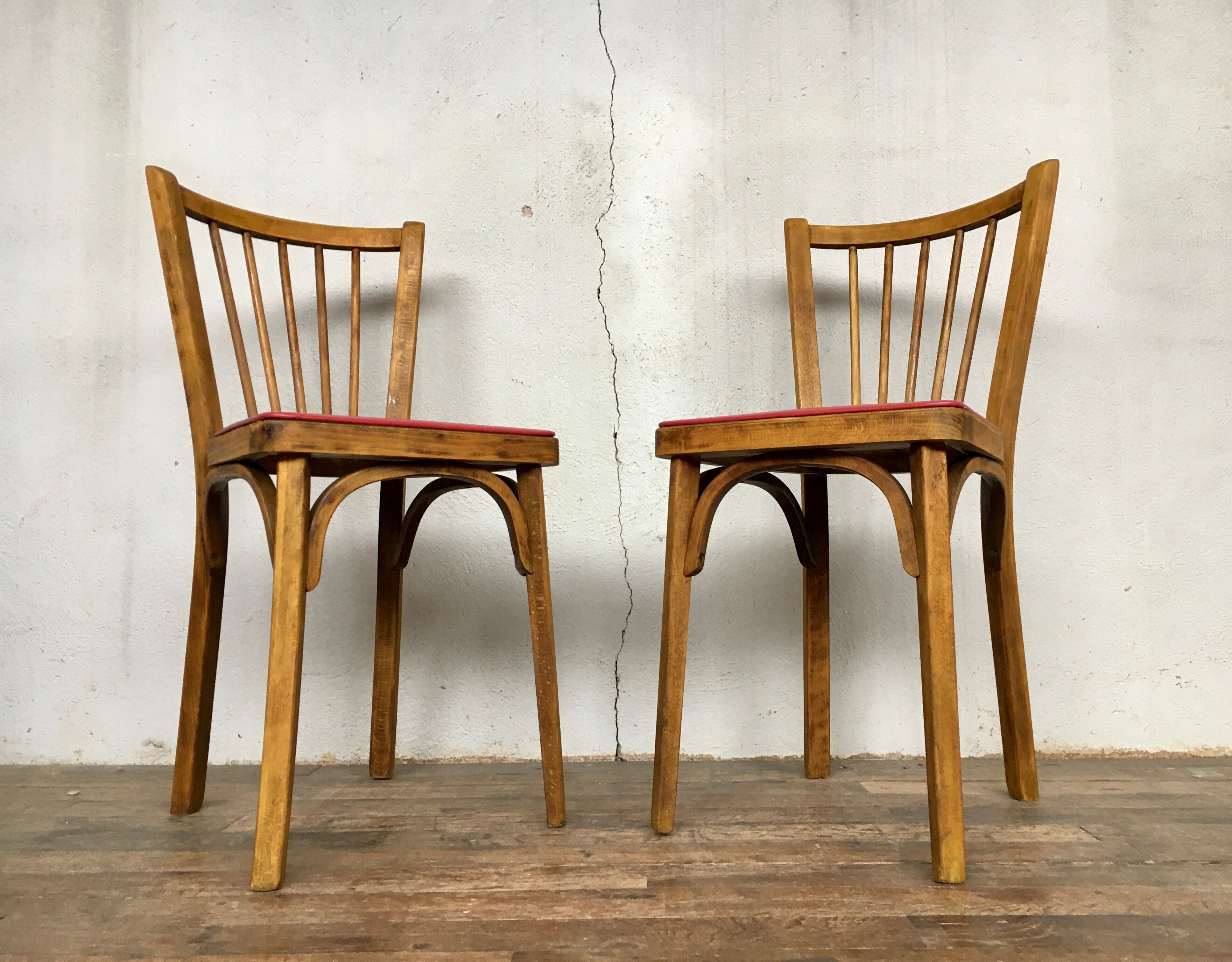 Pair of baumann bistro chairs