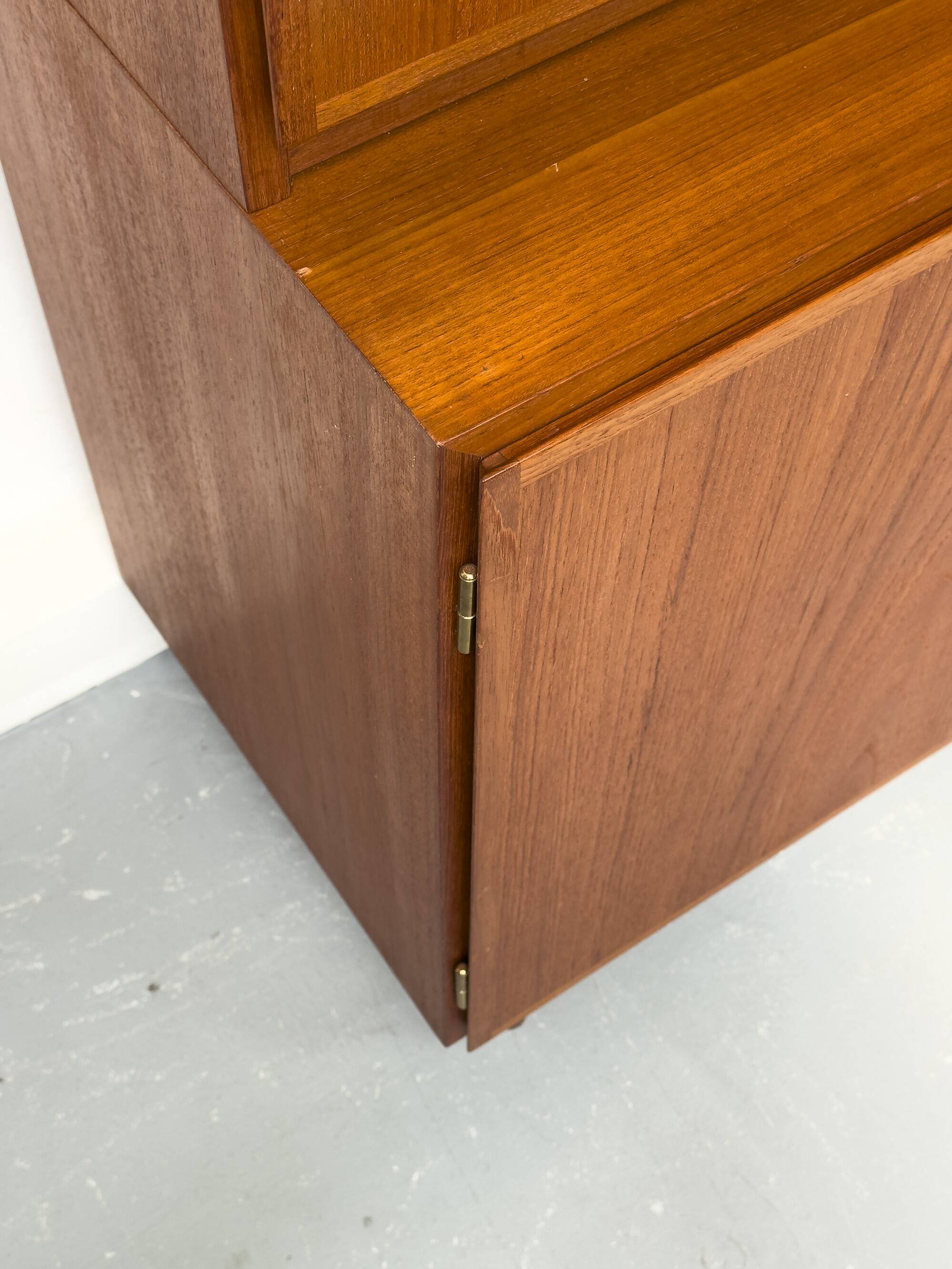 Vintage Teak Bookcase with Desk from Omann Jun, 1960s
