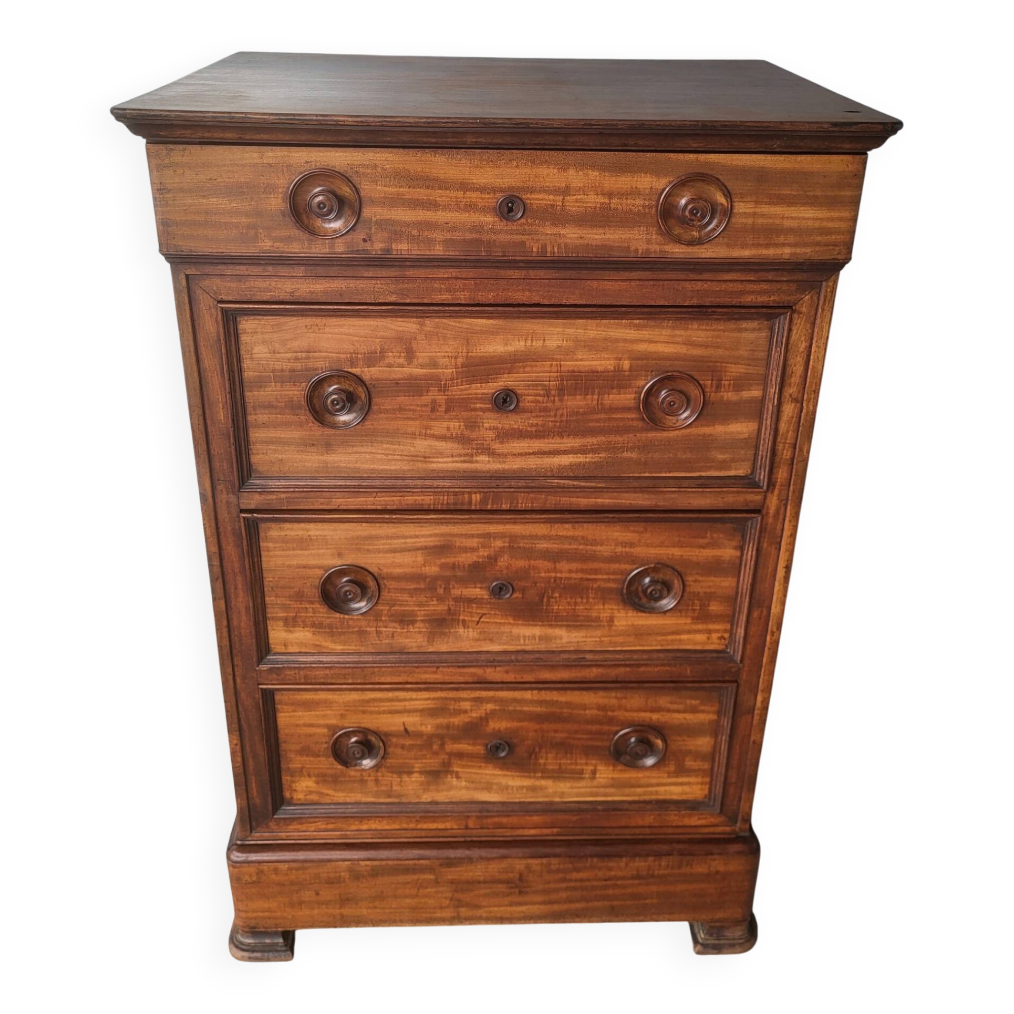 High chest of drawers Louis Philippe mid-19th century