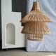 Suspension ou luminaire en rotin en forme de lanterne asiatique
