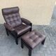 Fauteuil et repose-pieds Ekornes Amigo vintage – Rénové