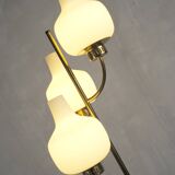 Stilnovo, floor lamp with three opalines, Italy 1950