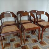 Baumann chairs model Scandinavian gondola wood and canning
