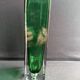Vase rectangulaire en verre sommerso vert