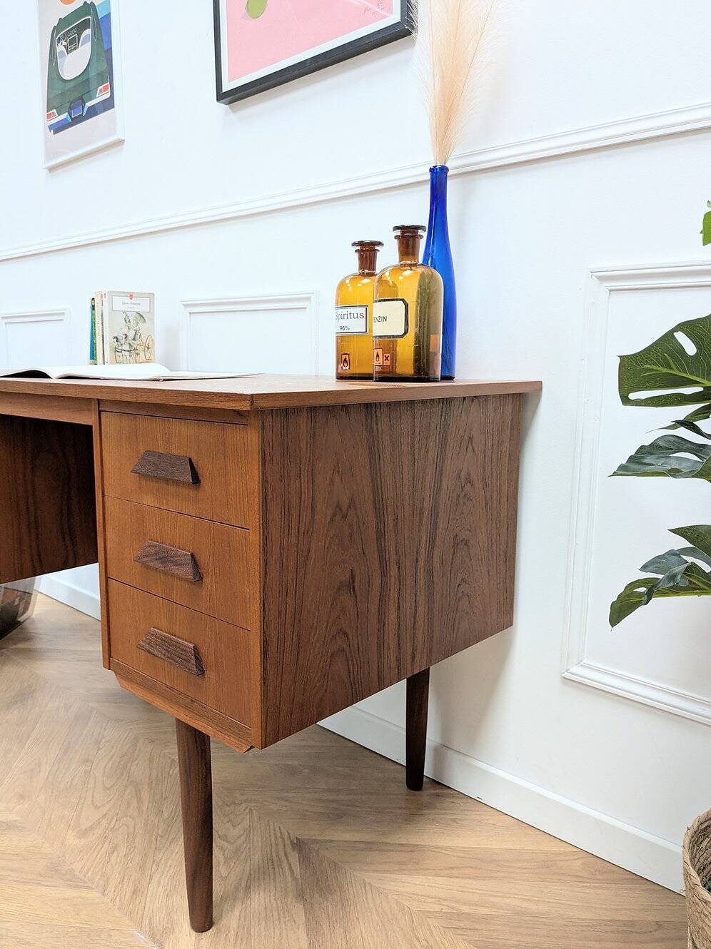 Vintage Scandinavian teak desk