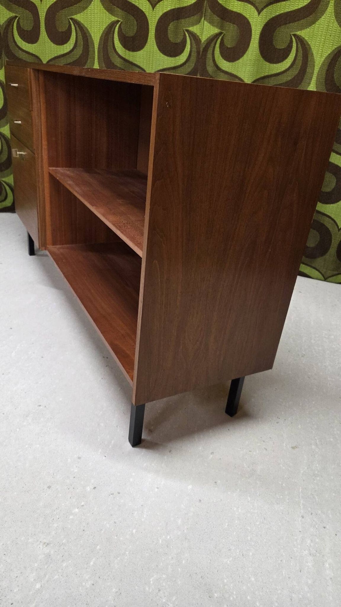 Vintage teak library enfilade 1970