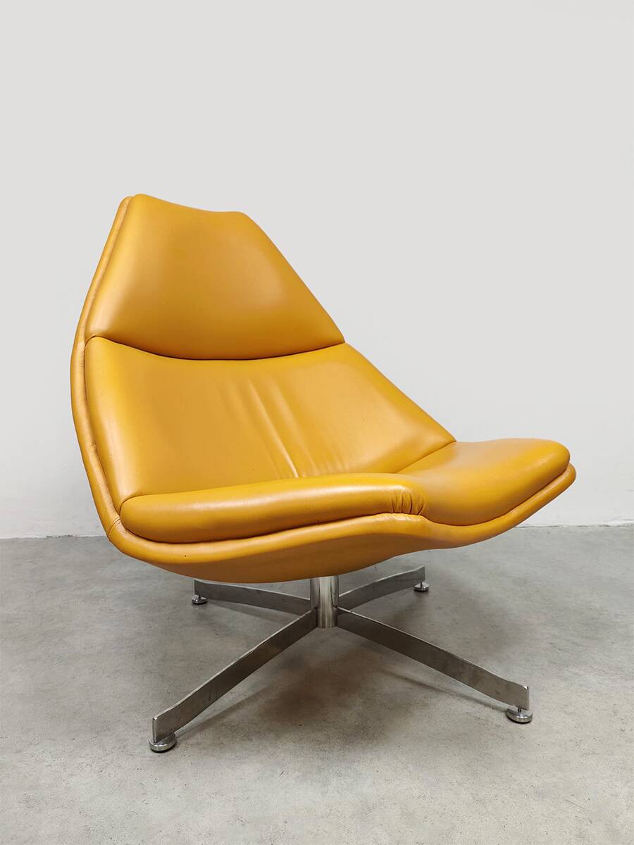 Fauteuil pivotant vintage Artifort Geoffrey Harcourt F511