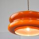 Mid-century italian brass and glass pendant lamp