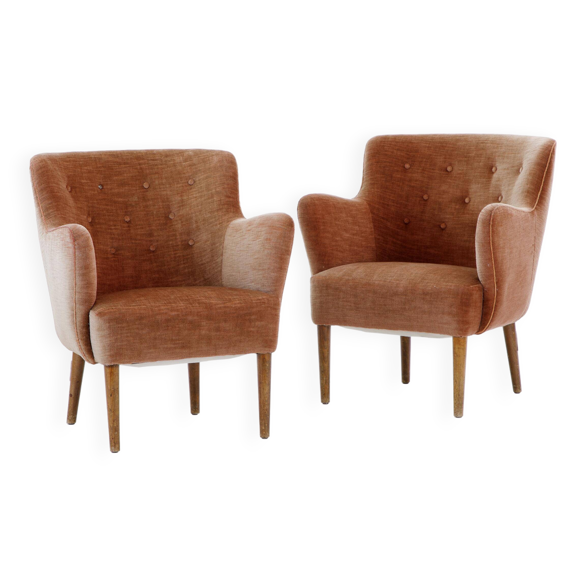 Pair of Danish cocktail chairs 1940s