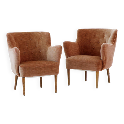 Paire de chaises cocktail danoises des années 40