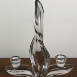 Flame candle holders in vintage crystal 60