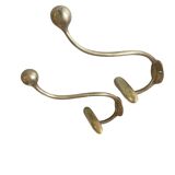 Pair of 19th century brass ball hooks