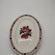 Pair of ceramic dishes from Sarreguemines digoin décor aux Roses