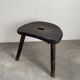 Brutalist oak shepherd tripod stool