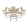 Ensemble de six chaises modèle Cesca par Breuer, années 1970