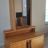 Vintage chest of drawers with triptych mirror, 60's