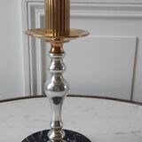 Lamp in marble and chrome steel 50s