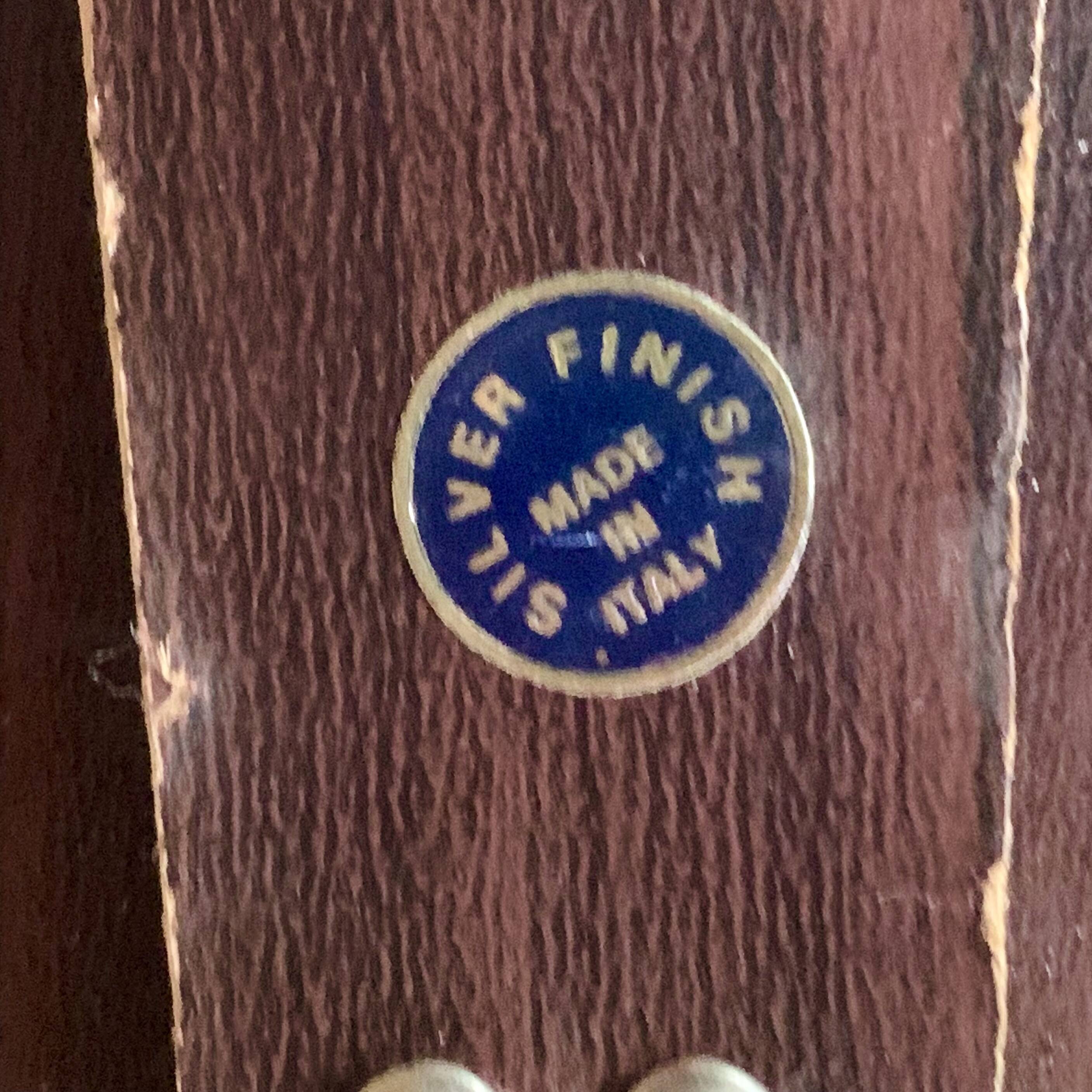 Pair of vintage silver metal frames