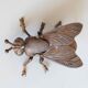 Ashtray fly brass vintage 1970