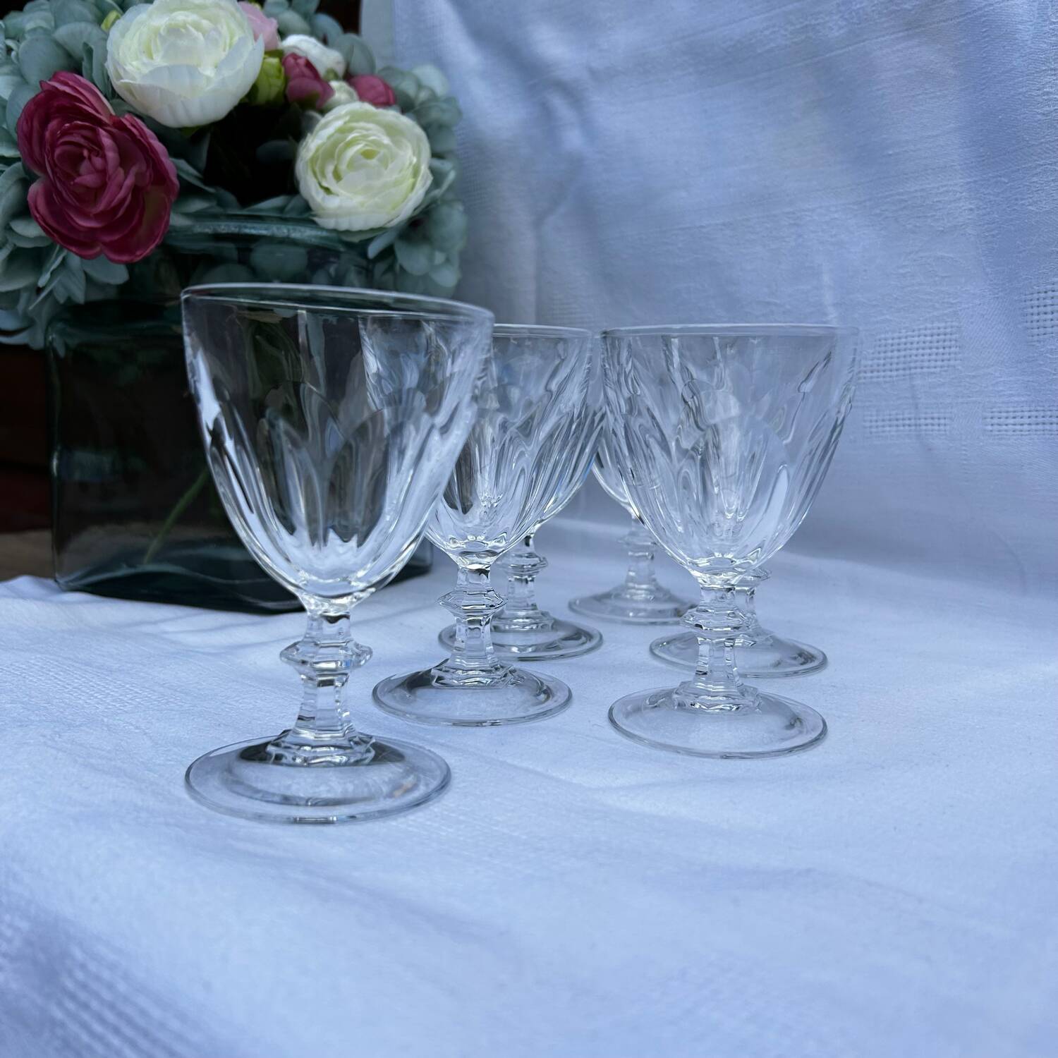 6 verres à vin cristal Rambouillet