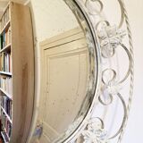 Miroir convexe en fer forgé, Angleterre années 1950