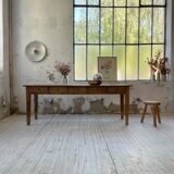 Farmhouse table pine multi-drawers