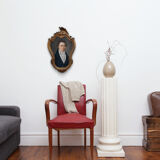 Portrait of a pastel man 1818 in gold frame