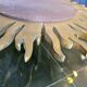 Large sunburst mirror, witch's eye shape, 50cm diameter, convex, vintage 1960s