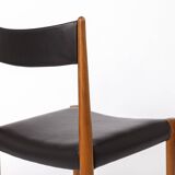 1 of 6 Vintage German Dining Chair by Lübke, 1970s, Beech Wood & Faux Leath