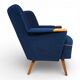Blue cocktail chair MCM, 1950