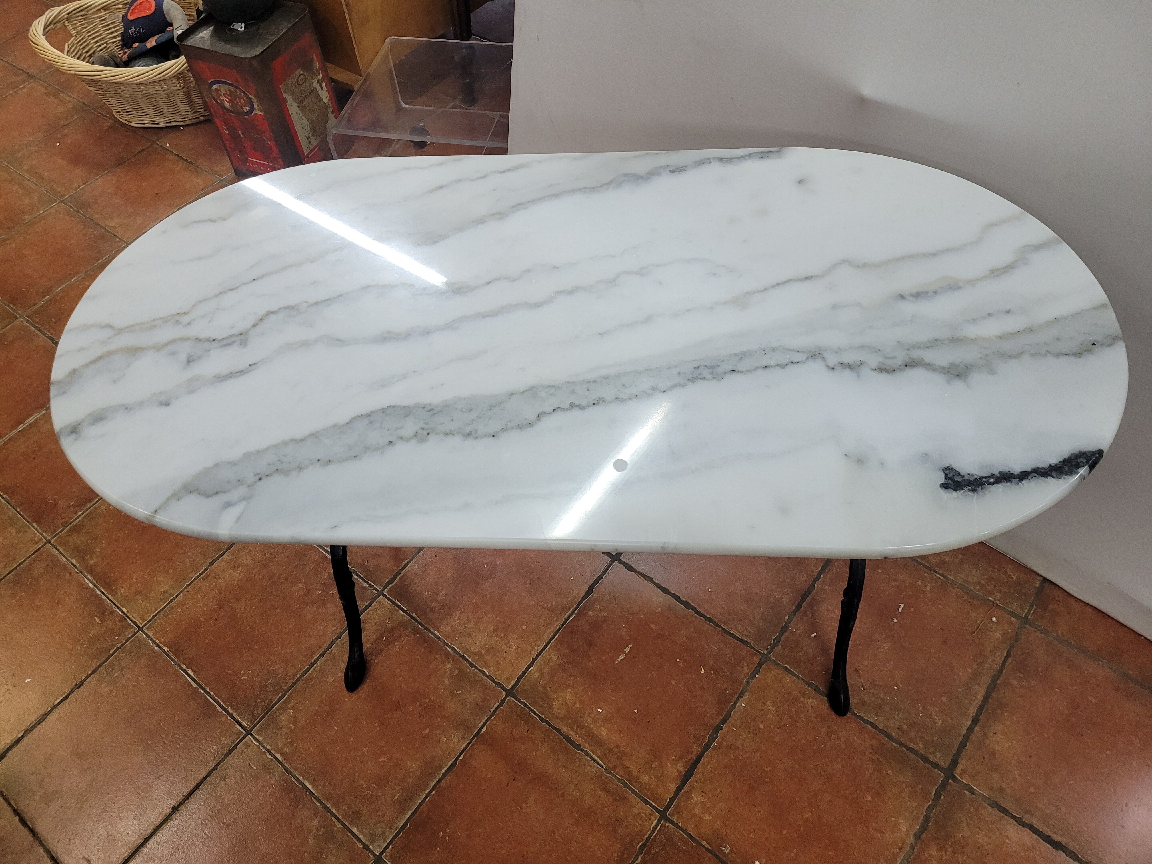 Bistro table with marble top