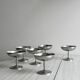 6 coupelles sur pied en inox