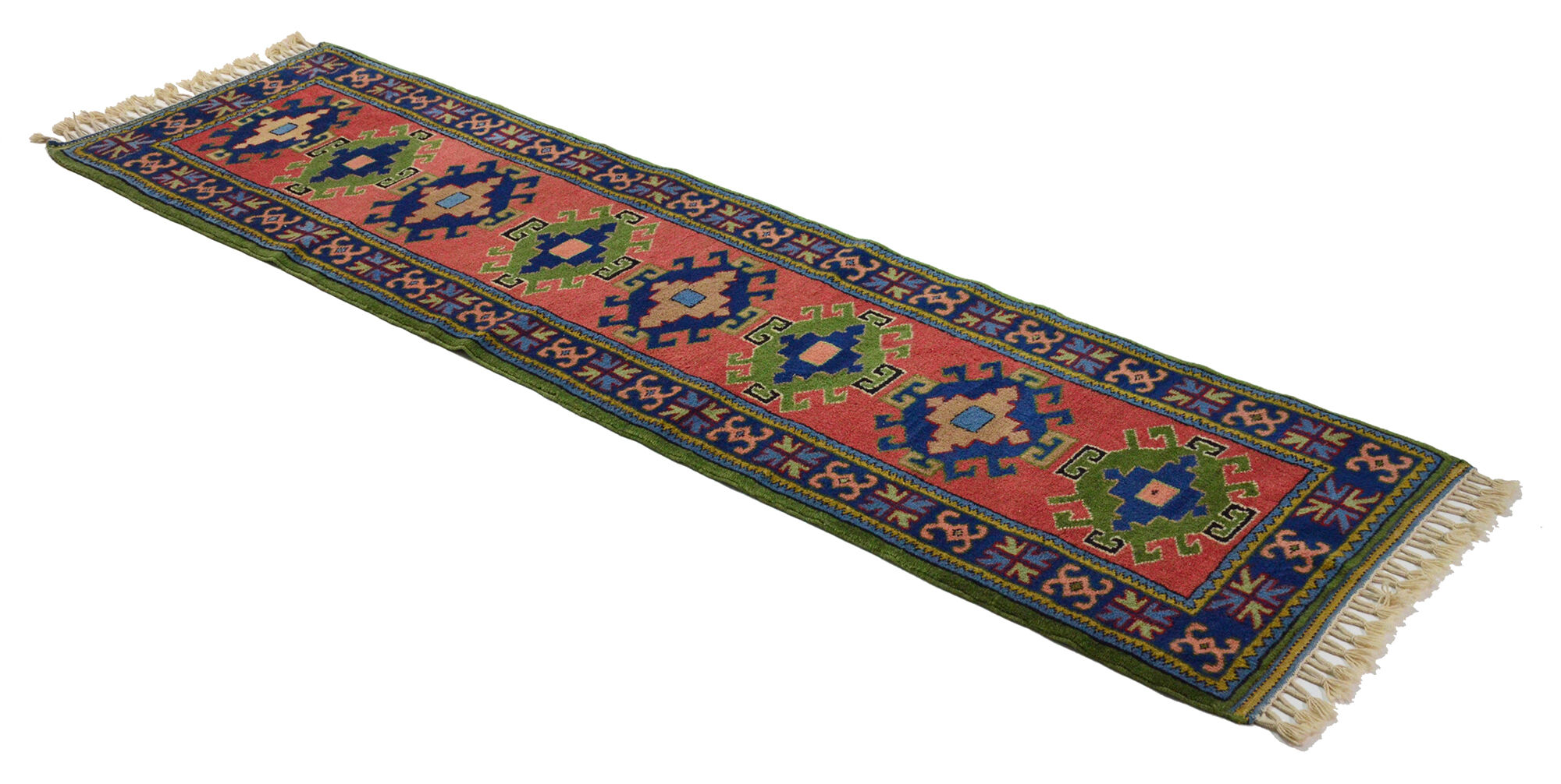 Anatolian handmade vintage rug 290 cm x 77 cm