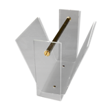 David Lange magazine-rack, in plexiglass and brass years 80