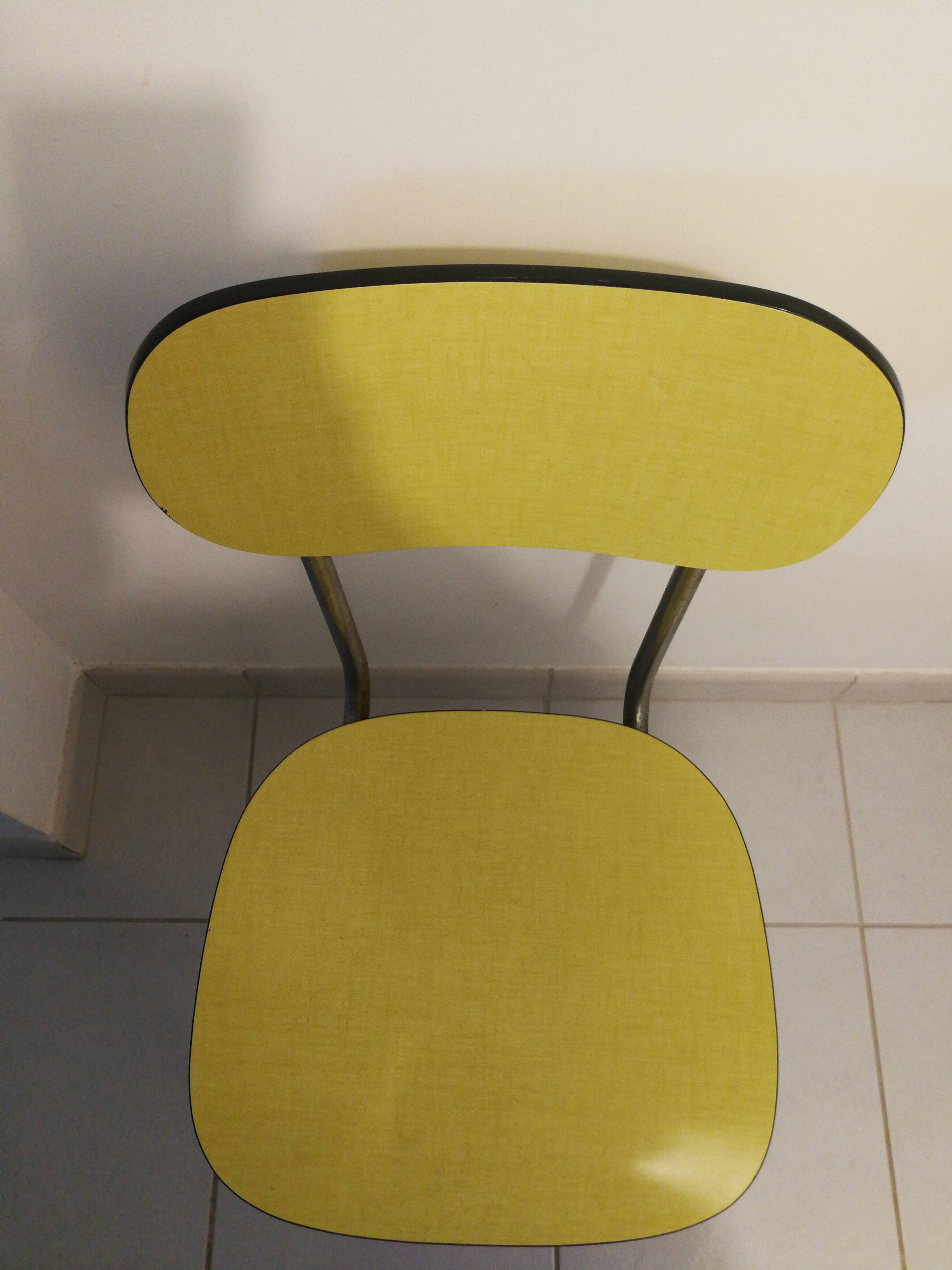Vintage yellow Formica chair
