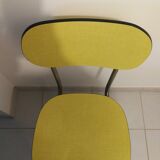 Chaise Formica jaune vintage