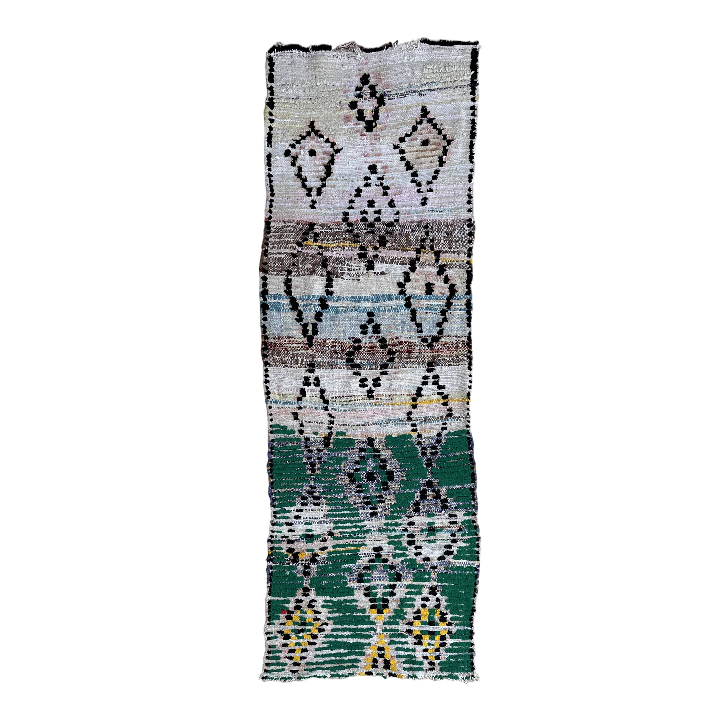 Tapis Marocain Boujad coloré - 80 x 228 cm