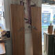 Vintage Art Deco duo of doors Rose and Daisy solid oak wood