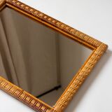 Rattan mirror, 1970s