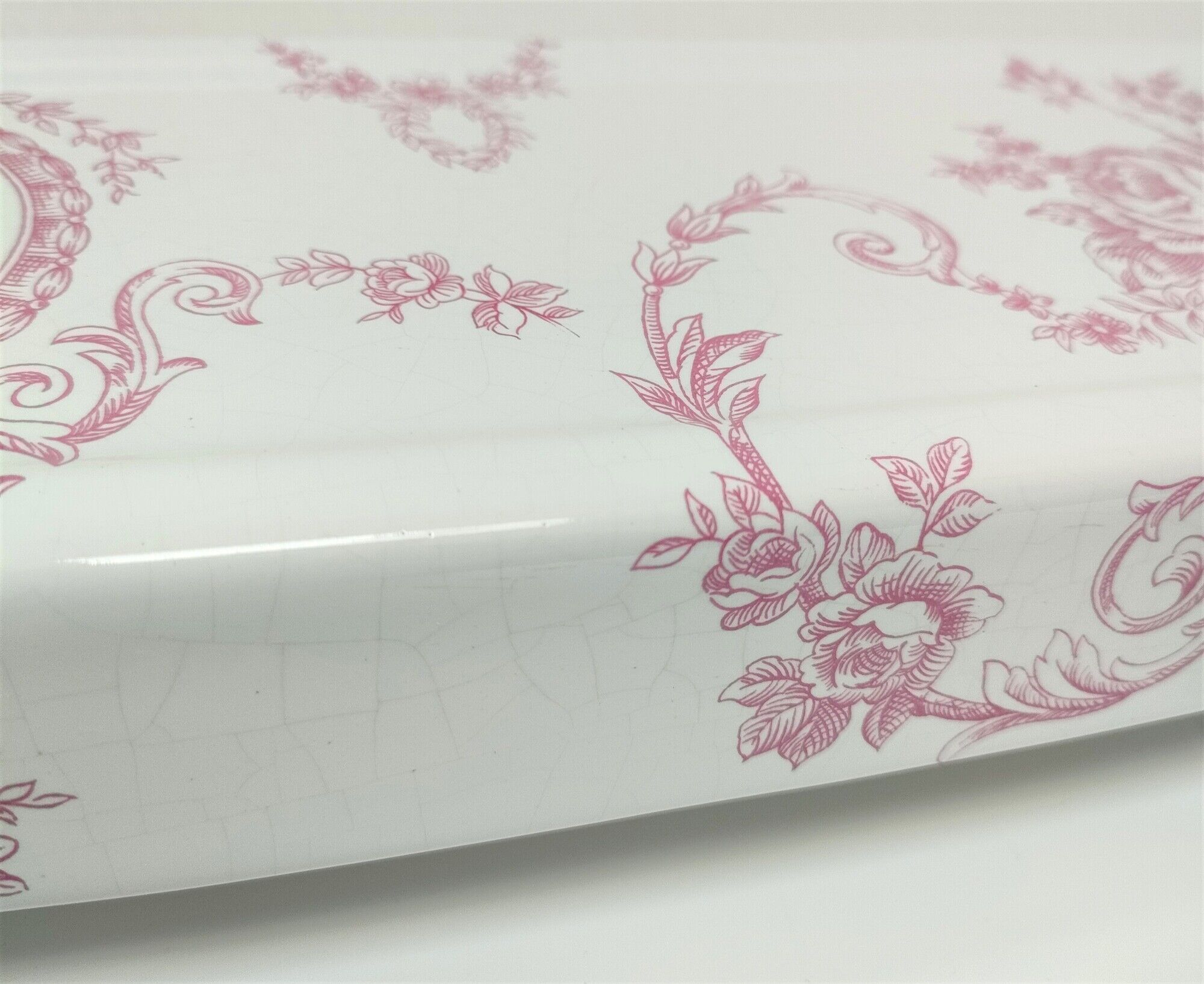 shelf porcelain earthenware of Paris floral decoration style toile de Jouy