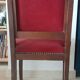 2 chaises antiques style Restauration en noyer et velours bordeaux