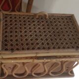 Worker in drawers, caning and bamboo