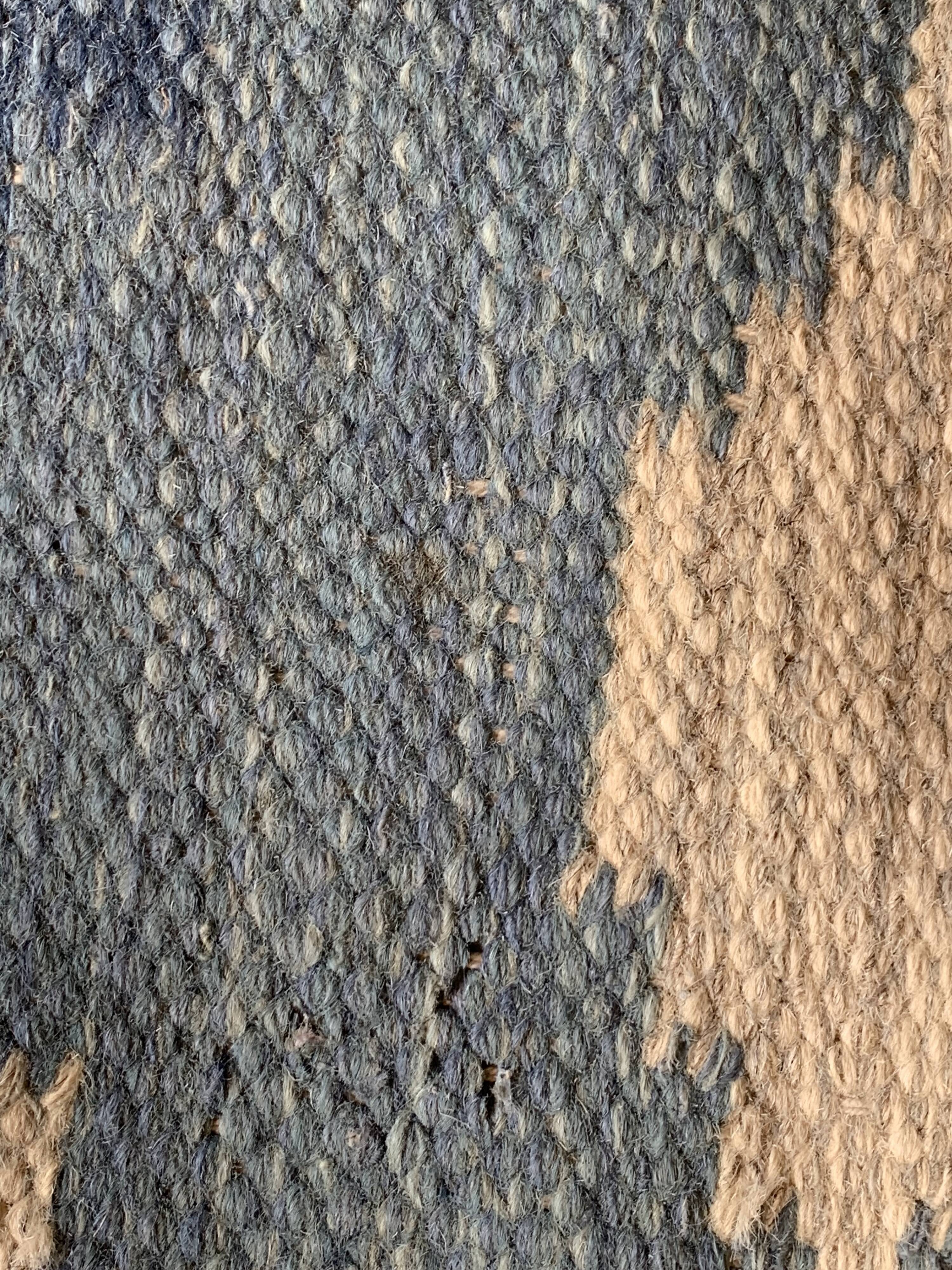 Scandinavian carpet "rollakan" in wool 1960