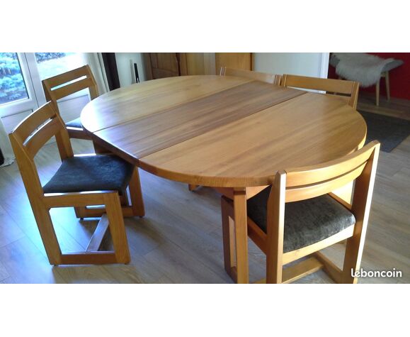 Regain Dining Table And 6 Chairs Selency, Round Dining Table And 6 Chairs Ikea