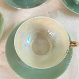 Japanese Nacrée porcelain coffee cups