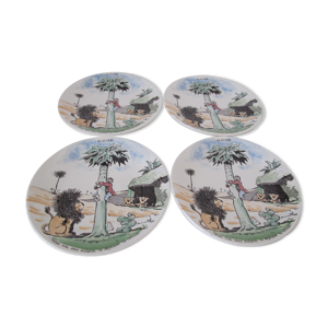 Ensemble de 4 assiettes - sarreguemines