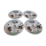 Set of 4 speaking plates Sarreguemines, Benjamin Rabier