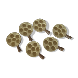 6 poêlons, caquelons à escargots