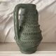 Spanish vase from the 60s-70s, olive green-grey ceramic, 31 cm.