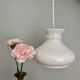 Vintage globe pendant light in white opaline